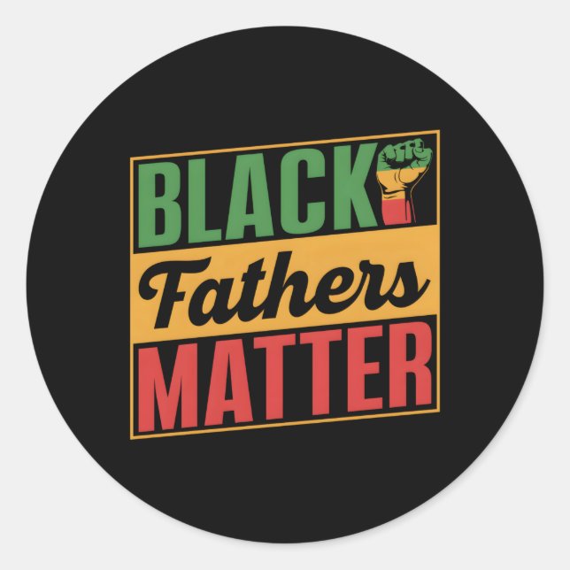 Adesivo Redondo Black Fathers Matter American Africa Junúltimo 186 (Frente)