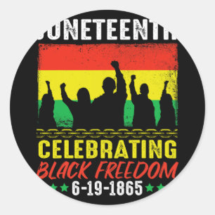 Adesivo Redondo Black Freedom June 19 1865 JuneteAfrican Amer
