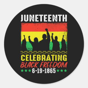 Adesivo Redondo Black Freedom June 19 1865 JuneteAfrican Amer