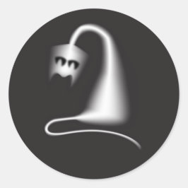 Adesivo Redondo Black ghost cat