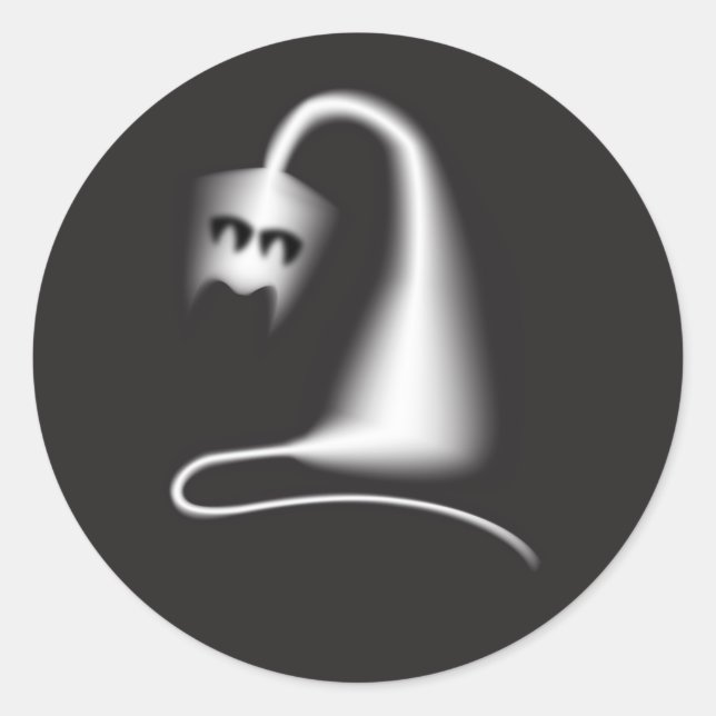 Adesivo Redondo Black ghost cat (Frente)