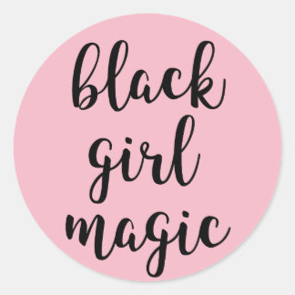 Adesivo Redondo Black Girl Magic Sticker