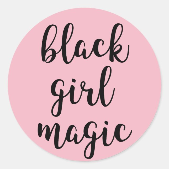 Adesivo Redondo Black Girl Magic Sticker (Frente)