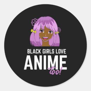 Adesivo Redondo Black Girls Adora Anime Too African American