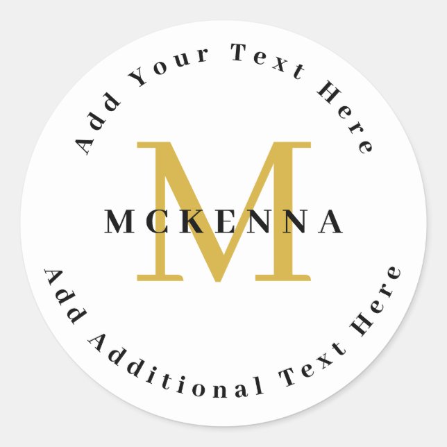 Adesivo Redondo Black Gold Business Professional Logo Branding (Frente)