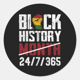 Adesivo Redondo Black History Month 247365 Gifts African American