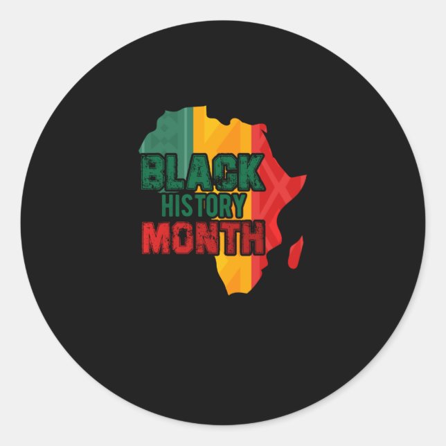 Adesivo Redondo Black History Month Africa Flag (3) (Frente)