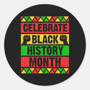 Adesivo Redondo Black History Month African American Country Celeb