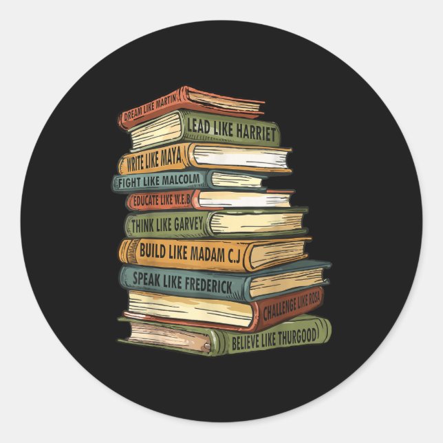 Adesivo Redondo Black History Month Black History Black Black Hist (Frente)