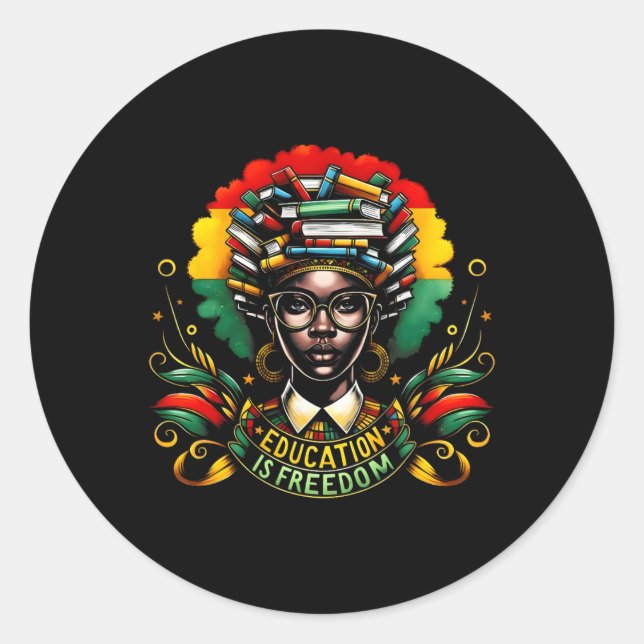 Adesivo Redondo Black History Month Black Leaders African American (Frente)