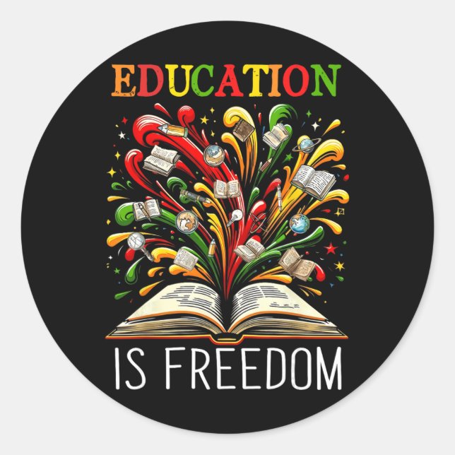 Adesivo Redondo Black History Month Black Leaders African American (Frente)