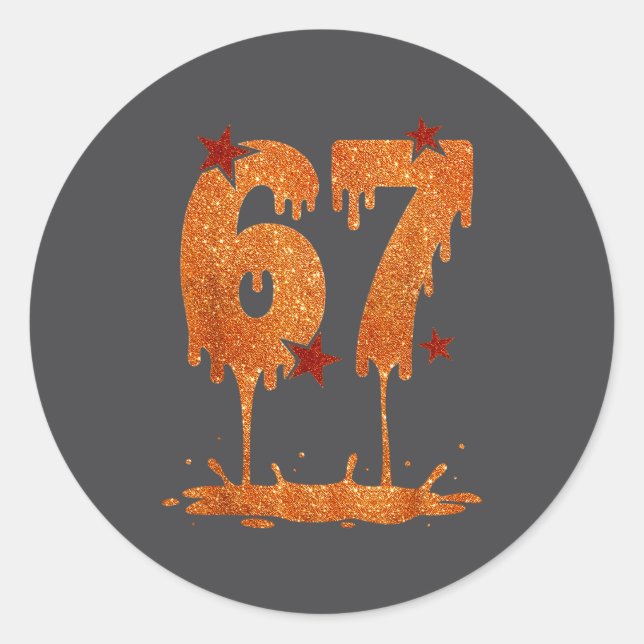 Adesivo Redondo Black History Month Dripng 67 Cool Meme 6 7 Funn  (Frente)