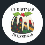 Adesivo Redondo Black History USA Flag CHRISTMAS PUDDING<br><div class="desc">Diversão,  História Negra EUA Bandeira NATAL CHRISTMAS COLOCANDO adesivos em cores rasta de vermelho,  amarelo,  verde e preto,  com texto personalizável que diz CHRISTMAS BLESSINGS,  para que você possa substituir e personalizar com sua própria saudação. Isso faria um excelente de Caribe afro-americano para as férias.</div>