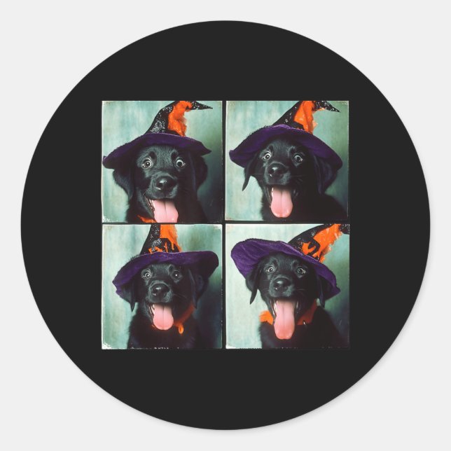 Adesivo Redondo Black Lab Halloween (Frente)
