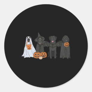 Adesivo Redondo Black Labrador Halloween