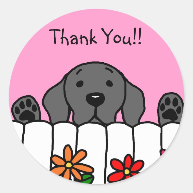 Adesivo Redondo Black Labrador te vigiando (Frente)