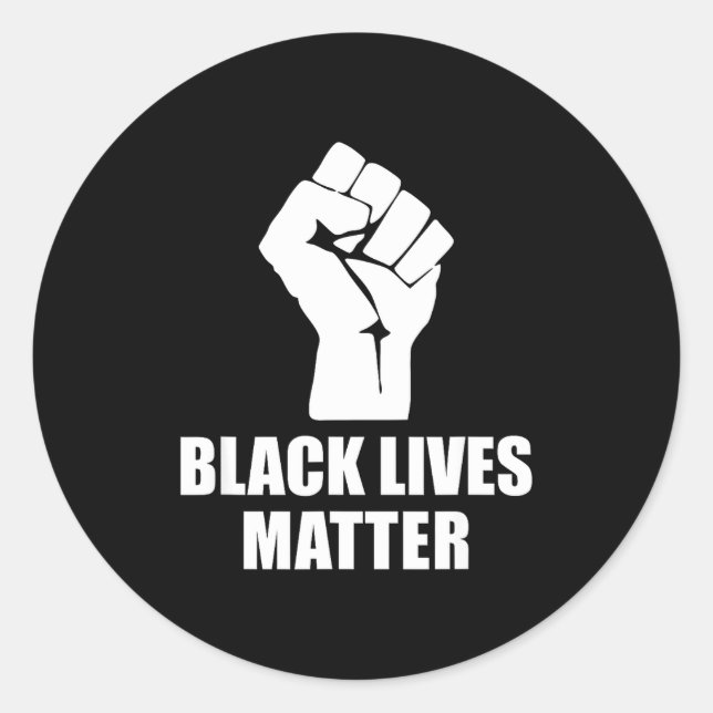 Adesivo Redondo Black Lives Blm Human Rights Black History Month  (Frente)