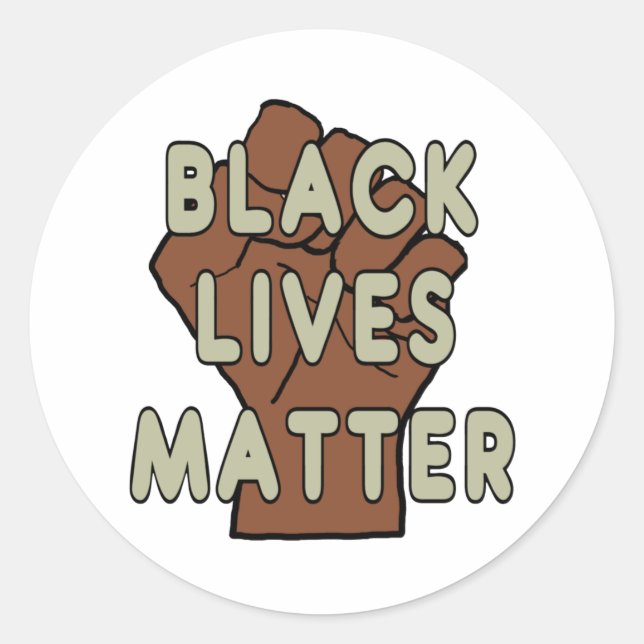 Adesivo Redondo Black Lives é importante BLM (Frente)