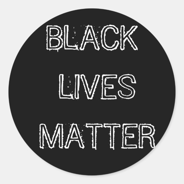 Adesivo Redondo Black Livres Matter Sticker BLM (Frente)