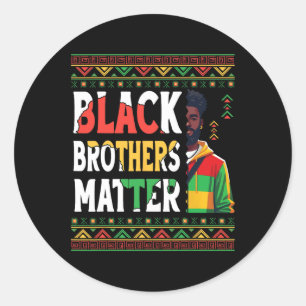 Adesivo Redondo Black Man Black Brothers Problema do Orgulho Afric