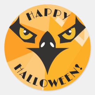 Adesivo Redondo Black Orange Feliz Halloween