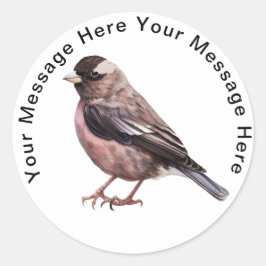 Adesivo Redondo Black Rosy Finch