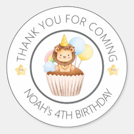 Adesivo Redondo Black White Cute Watercolor Kids Birthday Sticker