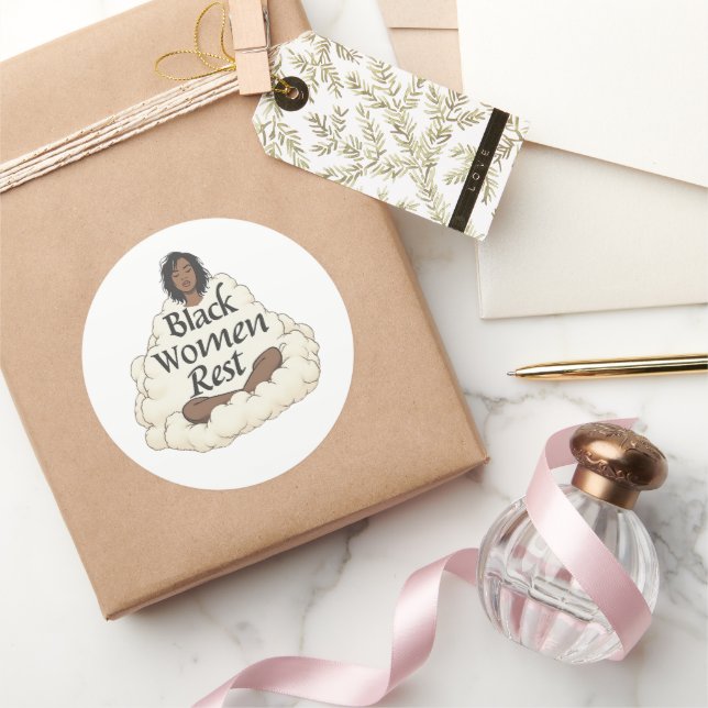 Adesivo Redondo Black Women Rest (Presentear)
