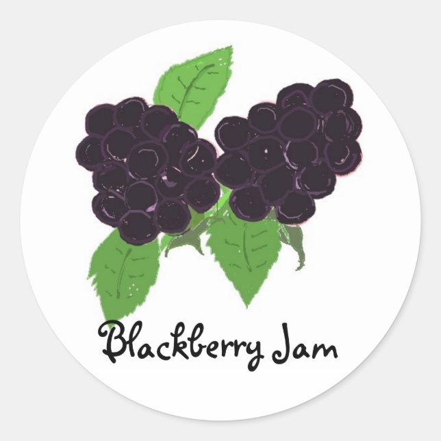 Adesivo Redondo Blackberry Jam (Frente)