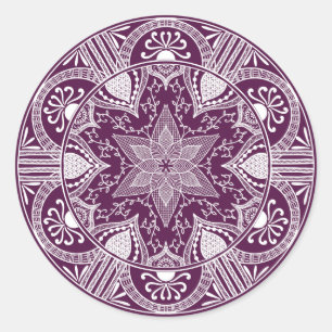 Adesivo Redondo Blackberry Mandala