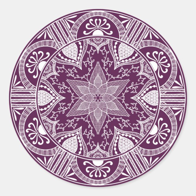 Adesivo Redondo Blackberry Mandala (Frente)