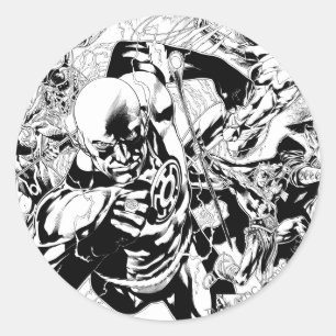 Adesivo Redondo Blackest Night Comic Panel