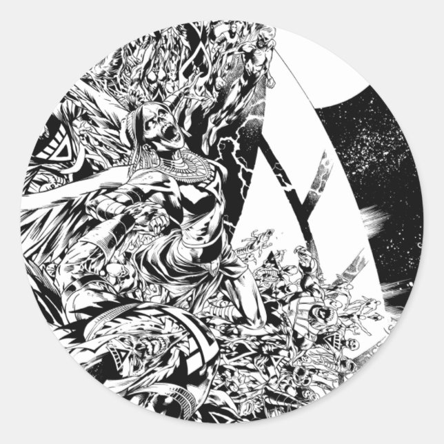 Adesivo Redondo Blackest Night Group e Moon 2 (Frente)