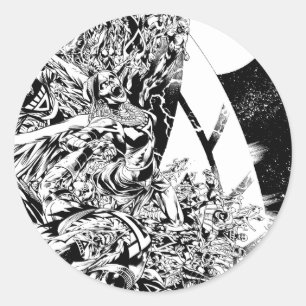 Adesivo Redondo Blackest Night Group e Moon 2