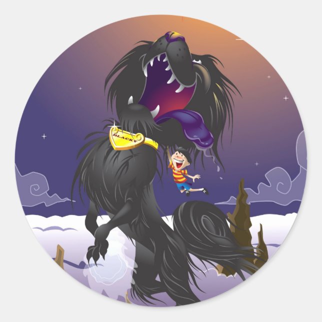 Adesivo Redondo Blackie Fireballa (Frente)