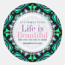 Adesivo Redondo Blacklite Aztec Magic-Round Sticker