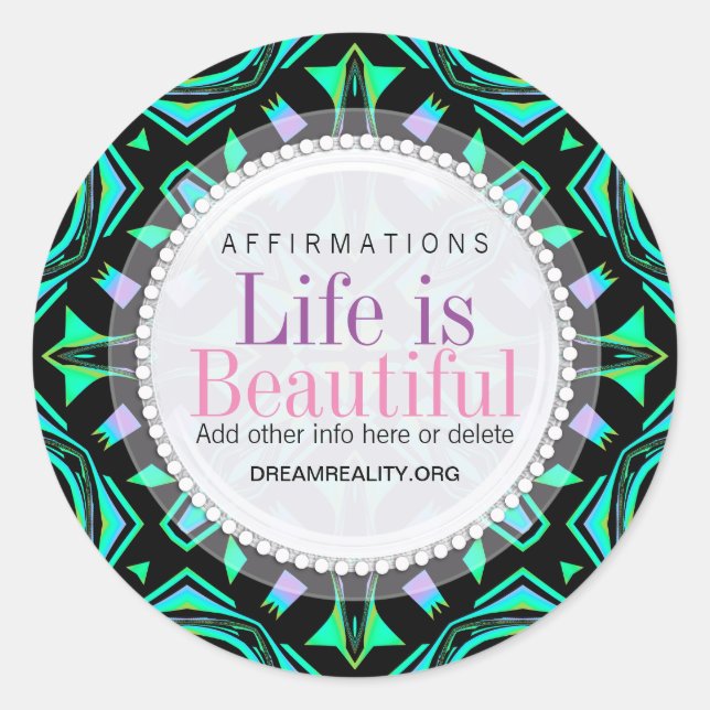 Adesivo Redondo Blacklite Aztec Magic-Round Sticker (Frente)