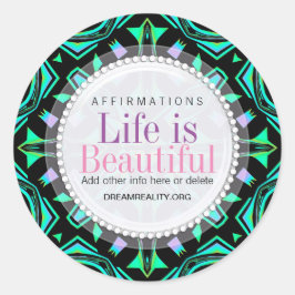 Adesivo Redondo Blacklite Aztec Magic-Round Sticker