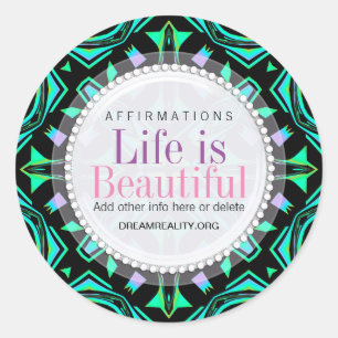 Adesivo Redondo Blacklite Aztec Magic-Round Sticker