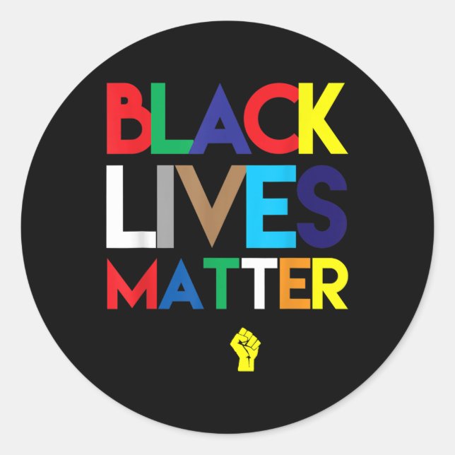 Adesivo Redondo #blacklives (Frente)