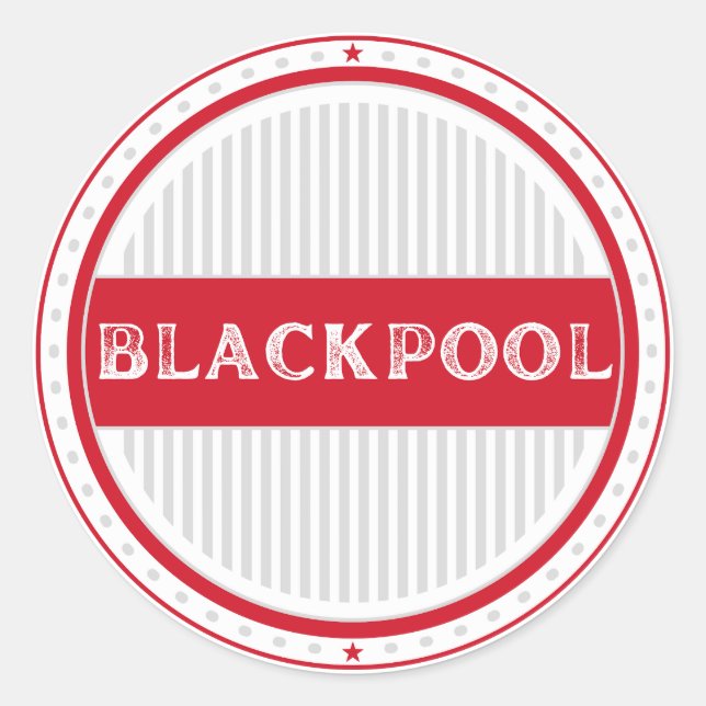 Adesivo Redondo Blackpool City Pride Emblem – English Identity (Frente)