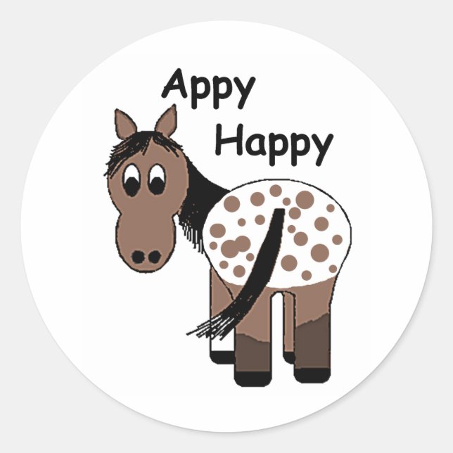 Adesivo Redondo Blanket Appaloosa - Appy Happy (Frente)