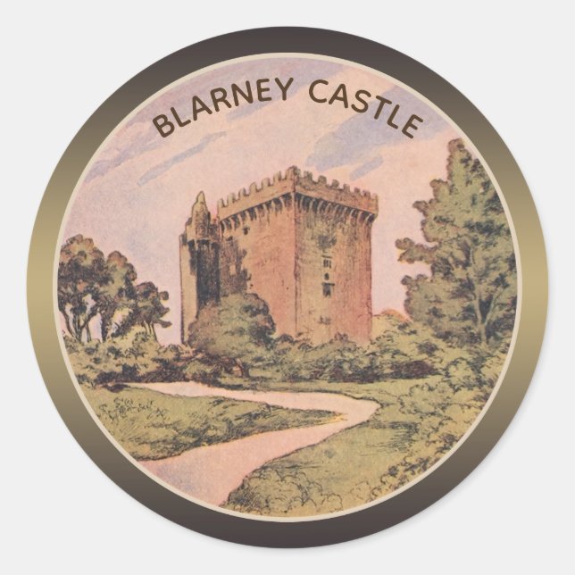 Adesivo Redondo Blarney Castle Sticker (Frente)