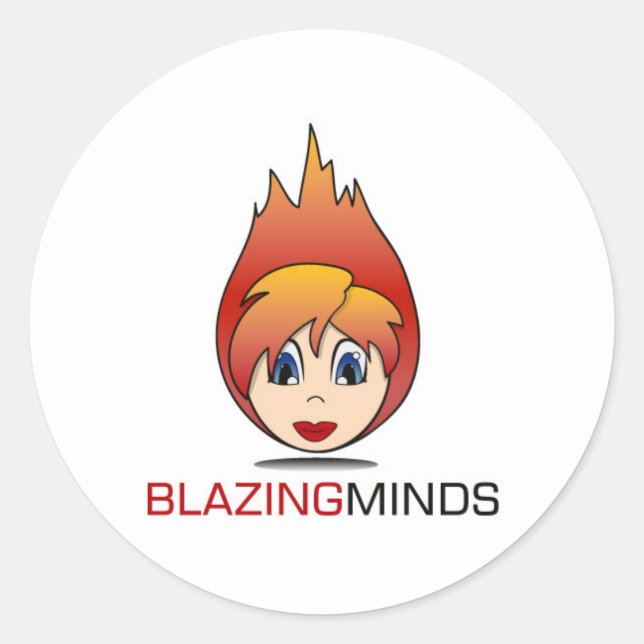Adesivo Redondo Blazing Minds Sticker Sheets (Frente)