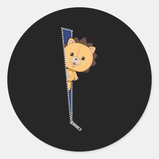 Adesivo Redondo Bleach Kon Zipper (Frente)