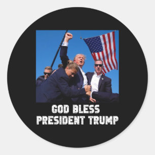 Adesivo Redondo Bless Presidente Trump Trump Trump 2024 Votação