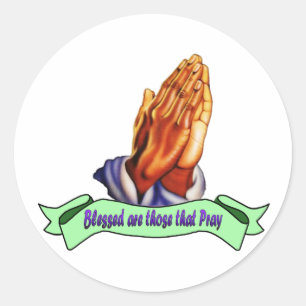 Adesivo Redondo Blessed é aquelas que pray