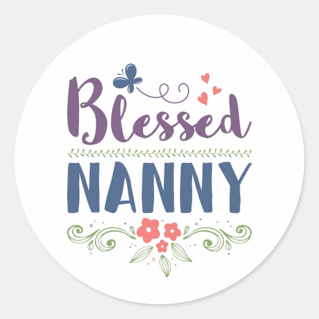Adesivo Redondo Blessed Nanny (Frente)