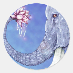 Adesivo Redondo *Blessings Be* do elefante