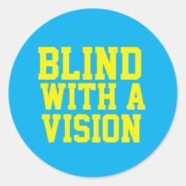 Adesivo Redondo Blind With A Vision Blue